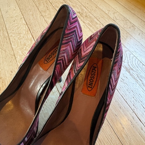 MISSONI *AUTHENTIC* Knit Zig Zag Stilettos Orange Label - Picture 8 of 14